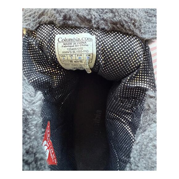 Columbia Winter Boots Womens 9 Minx Shorty Omni-Heat Black Faux Fur BL1593-010 - Picture 5 of 8